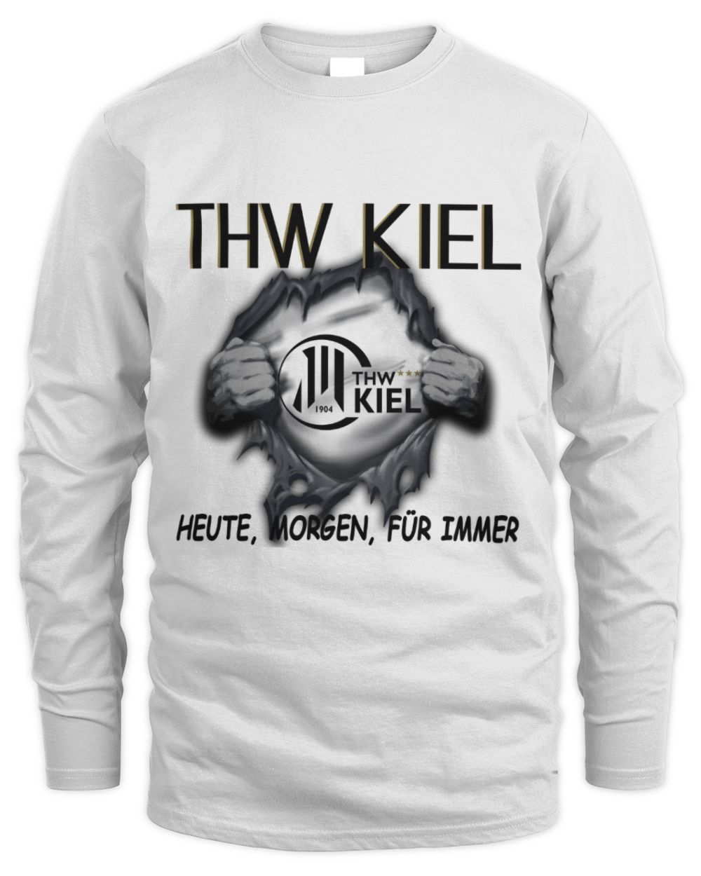 THW Kiel Today forever GER Men's Long Sleeved T-Shirt white s