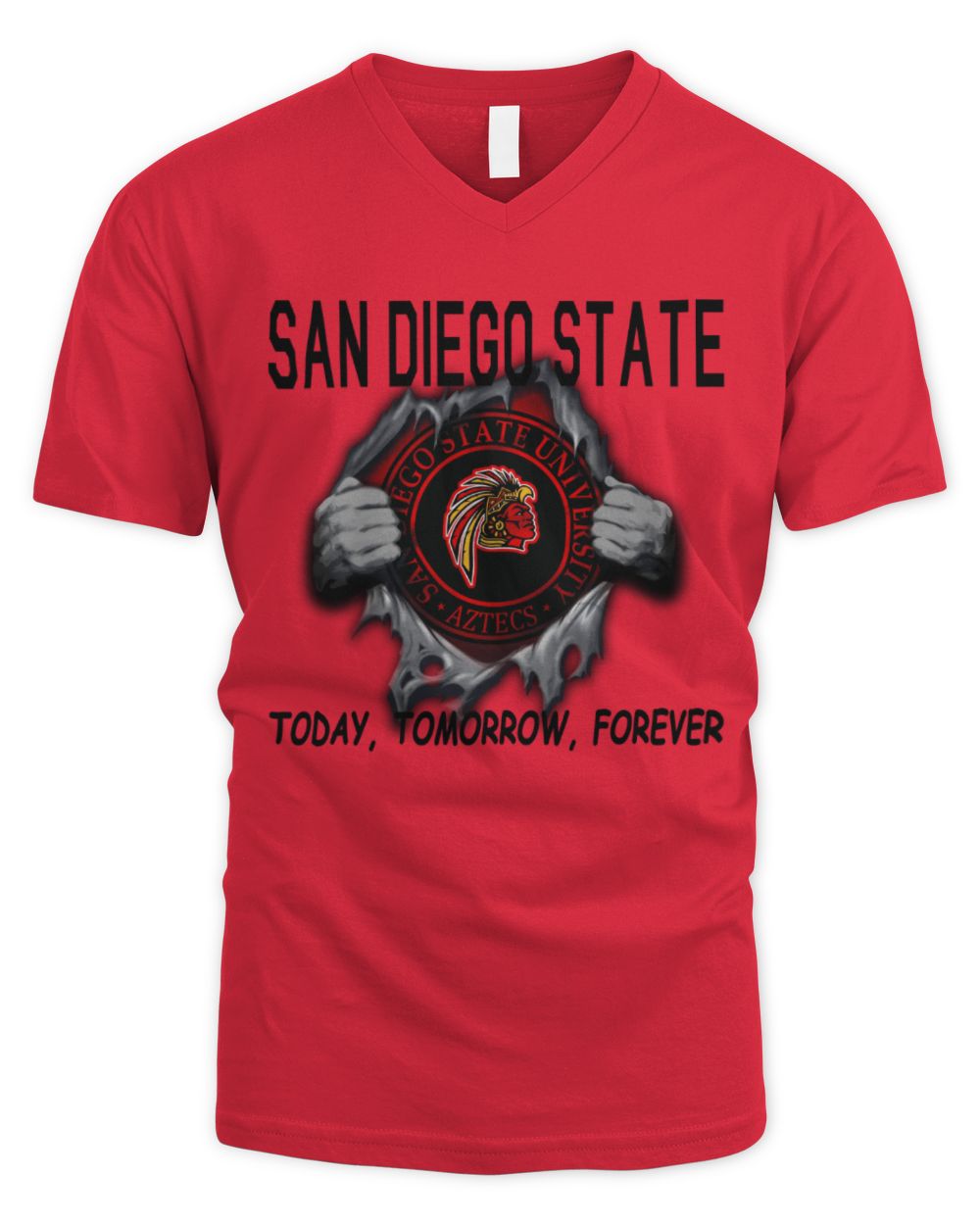 San Diego State Aztecs Today forever US Men's V-Neck T-Shirt red s