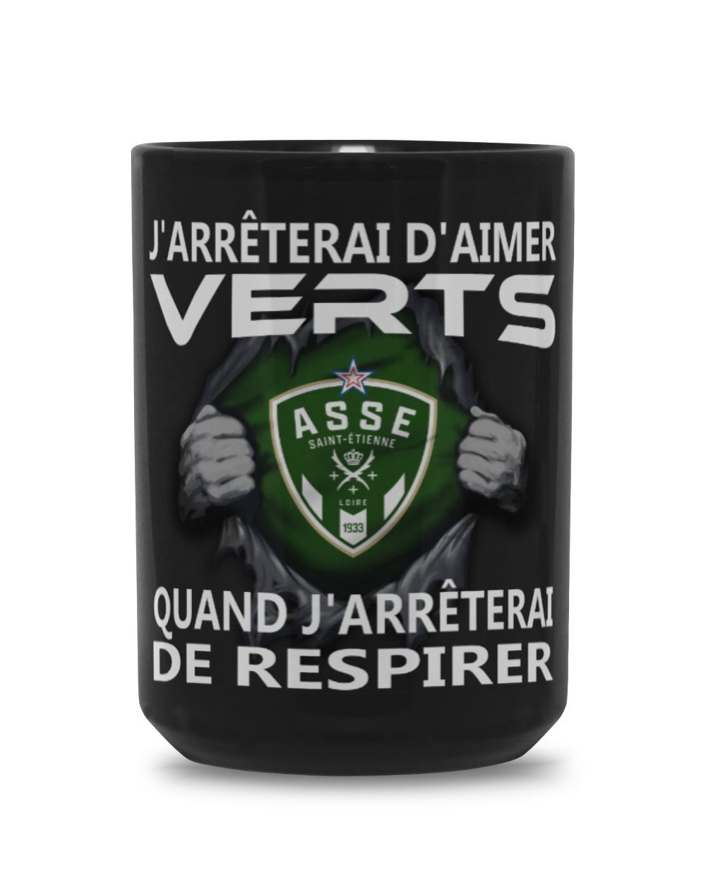 AS Saint Etienne I will only stop FRA Black Mug 15oz black 15oz