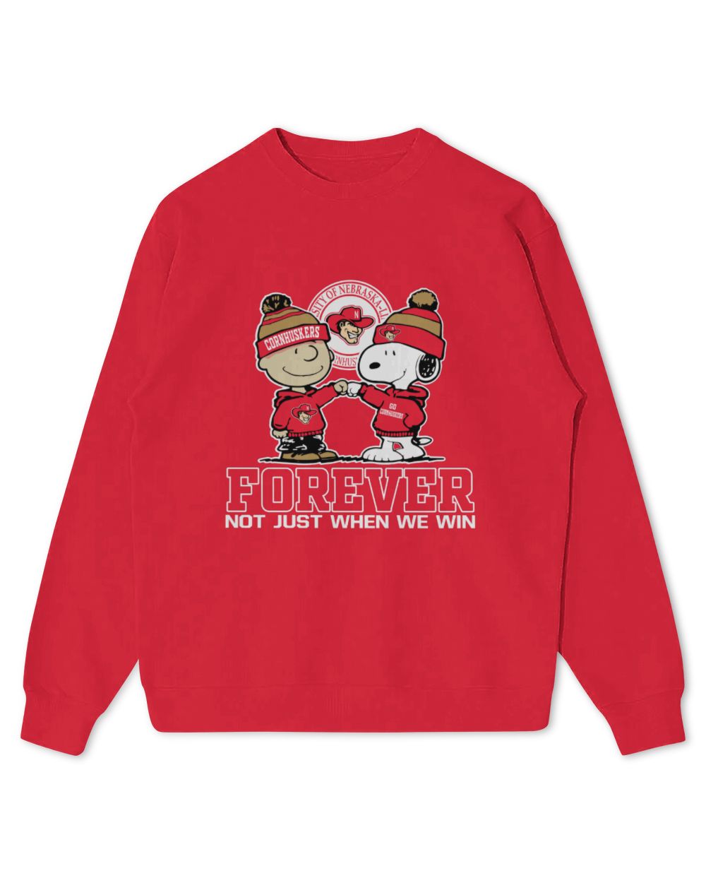 Nebraska Cornhuskers not just when we win US Kids Standard Sweatshirt red xs