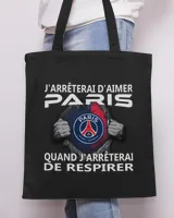 Paris Saint Germain FC I will only stop FRA Tote Bag - Printed in the EU black onesize