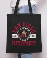 San Diego State University Lgo2 Tote Bag - Printed in the EU black onesize