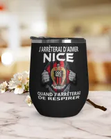 OGC Nice I will only stop FRA Wine Tumbler (12 oz) black 12oz