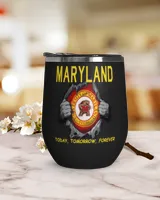 Maryland Terrapins Today forever US Wine Tumbler (12 oz) black 12oz