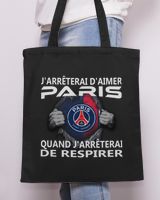 Paris Saint Germain FC I will only stop FRA Tote Bag - Printed in the EU black onesize