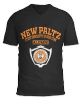 SUNY New Paltz LGO Unisex Jersey SS V-Neck T-Shirt black s
