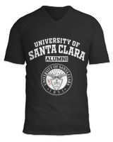UNI Santa Clara LGO Unisex Jersey SS V-Neck T-Shirt black s