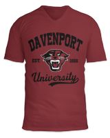 Davenport Uni_Motto Unisex Jersey SS V-Neck T-Shirt canvas-red s