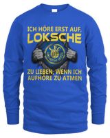 1 FC Lokomotive Leipzig I will only stop GER Men's Long Sleeved T-Shirt royal s